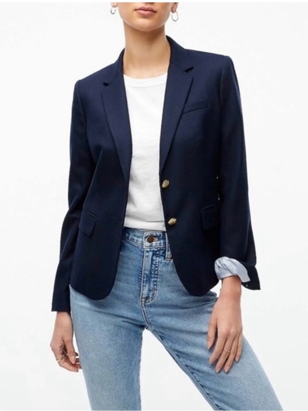 J. Crew Navy Two-Button Tailored Blazer